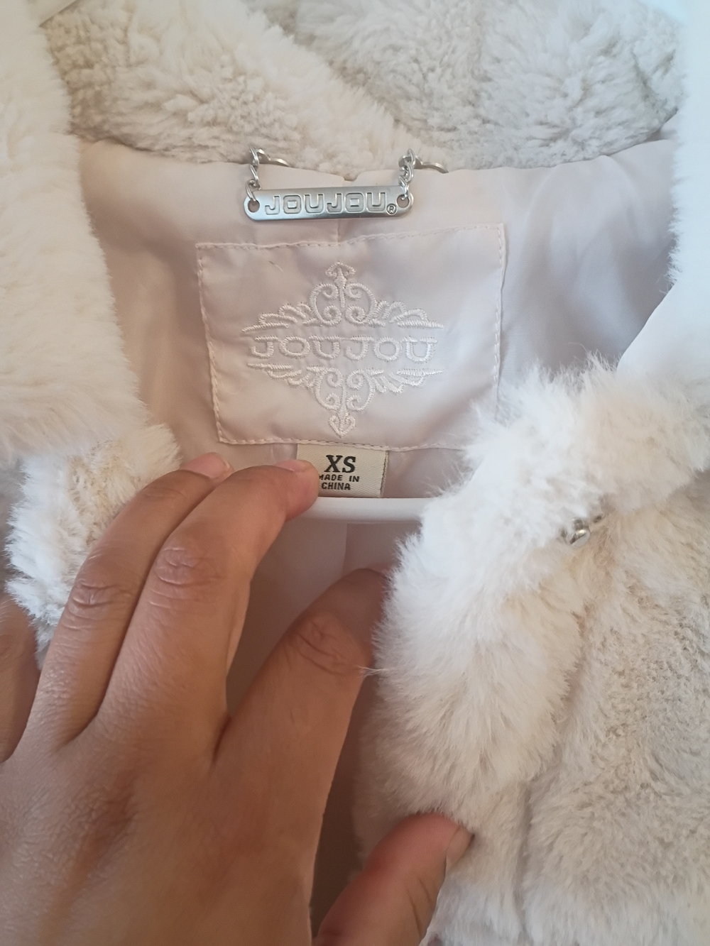 Jou Jou Plush Teddy Jacket in Cream - Picture 3 of 12